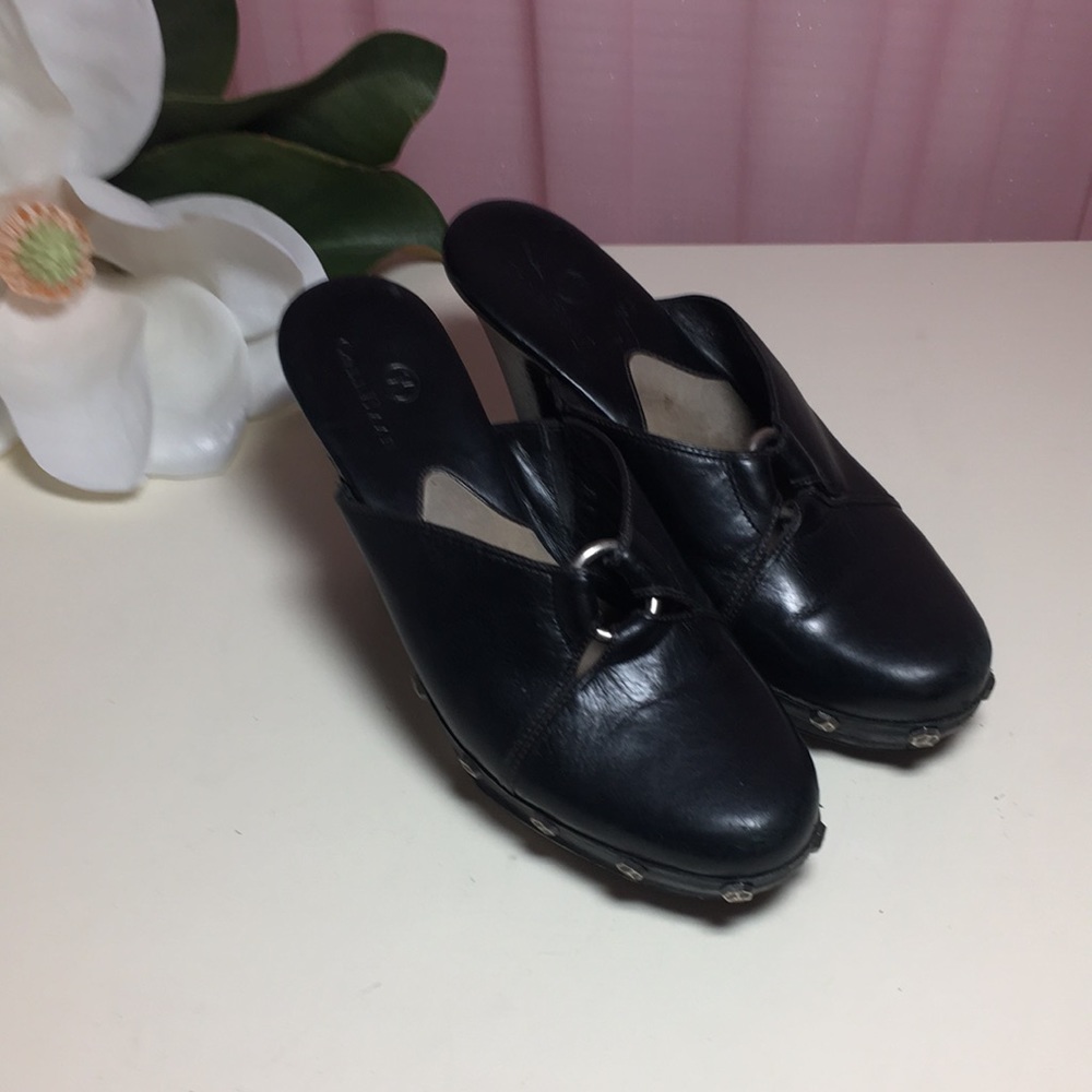 Cole Haan Kenna leather clog black size 6